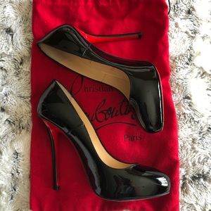 Christian Louboutin Black Argotik Pumps.
